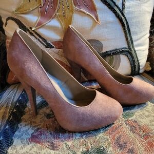Xappeal Blush Suede Heels